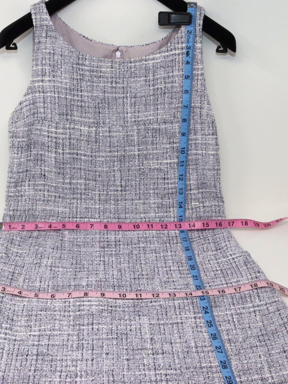 CHANEL Size 40 Lilac Purple White Dress Knee Length - Picture 13 of 15